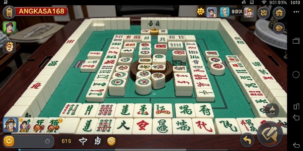 Tampilan gameplay seru dari ANGKASA168 yang menyajikan Mahjong.