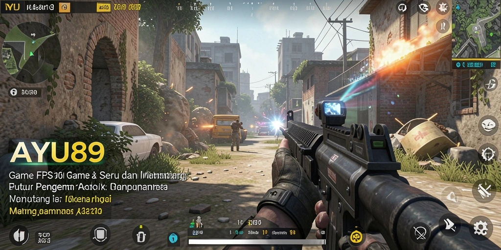 Tangkapan layar gameplay AYU89 dengan aksi tembak-menembak yang mendebarkan.