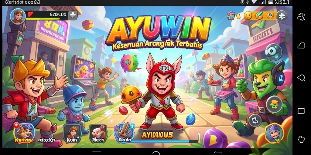 Screenshot AYUWIN menunjukkan antusiasme gameplay Arcade yang menarik.