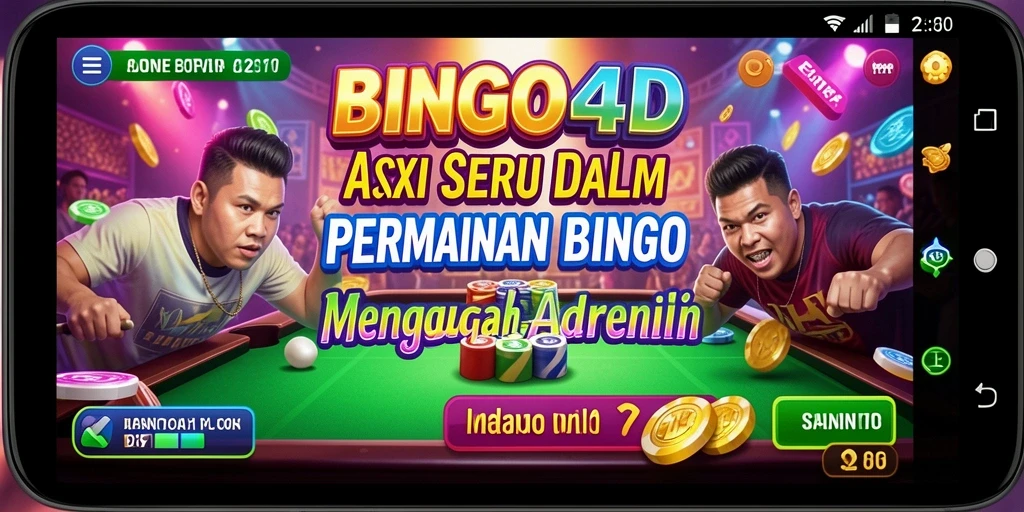 Tampilan aksi seru dan gameplay mendebarkan di BINGO4D.