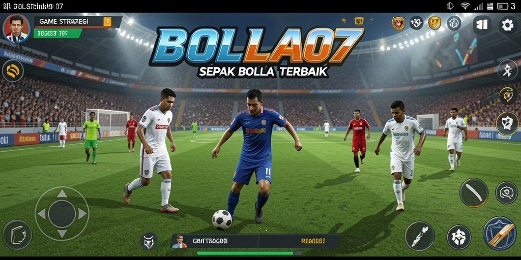 Tampilan gameplay BOLA07 yang mendebarkan saat pertandingan berlangsung.