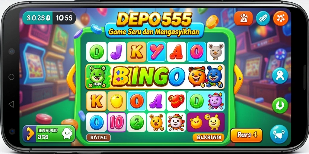 Screenshot DEPO555 menampilkan gameplay Bingo yang seru dan interaktif.