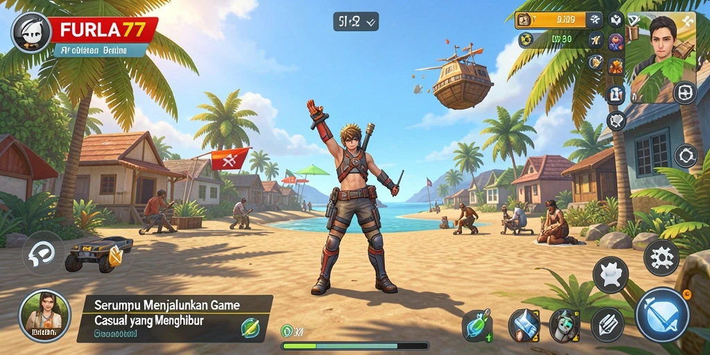 Tampilan gameplay FURLA77 yang cerah dan mengasyikkan.