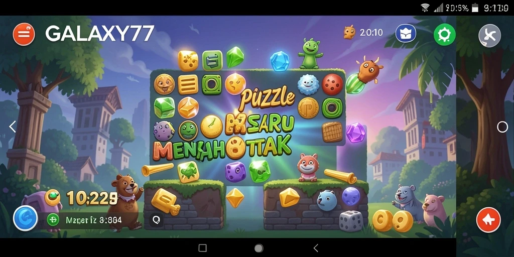 Tampilan gameplay yang menantang dan mengasyikkan dari GALAXY77.