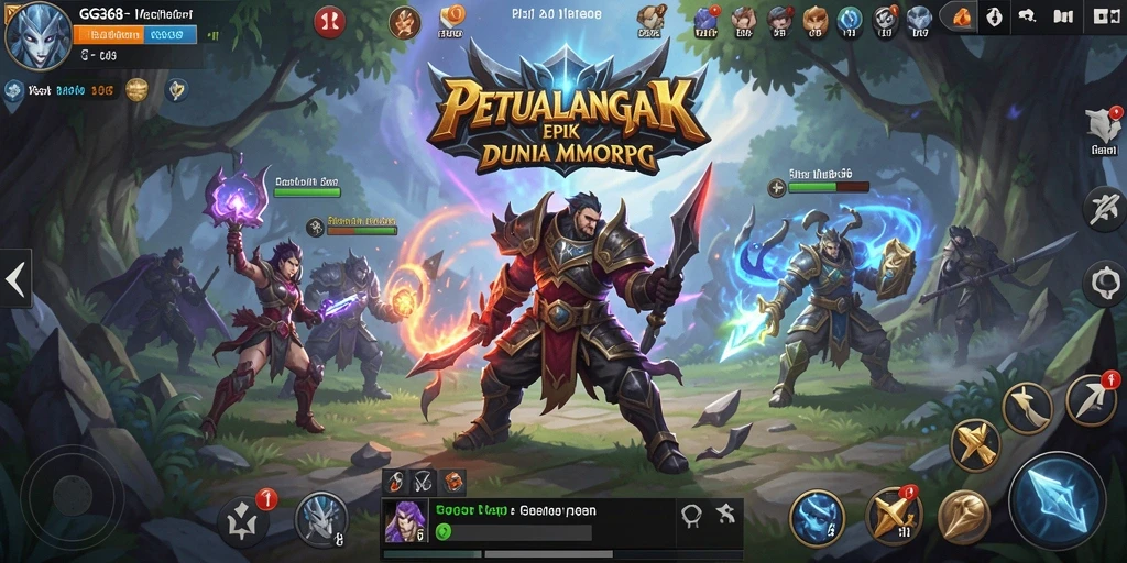 Screenshot gameplay GG368 yang menyoroti petualangan seru dalam MMORPG.
