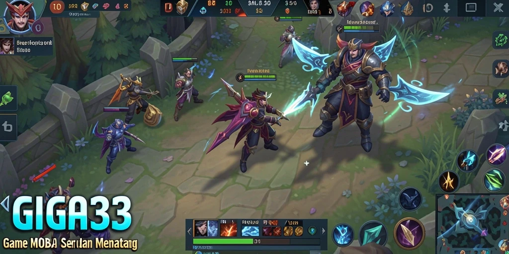 Gameplay seru GIGA33 dengan pertarungan tim yang mendebarkan.