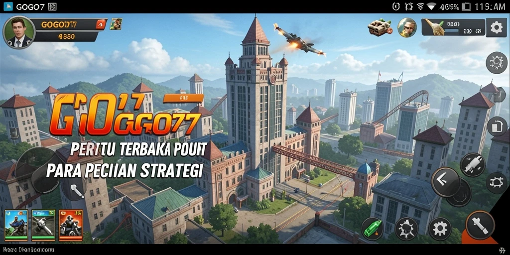 Gameplay menegangkan di GOGO77 saat mengatur menara pertahanan.