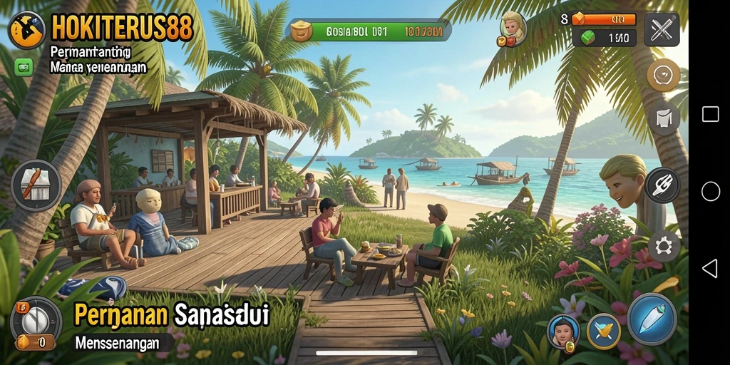 Tampilan gameplay HOKITERUS88 yang penuh warna dan menarik.