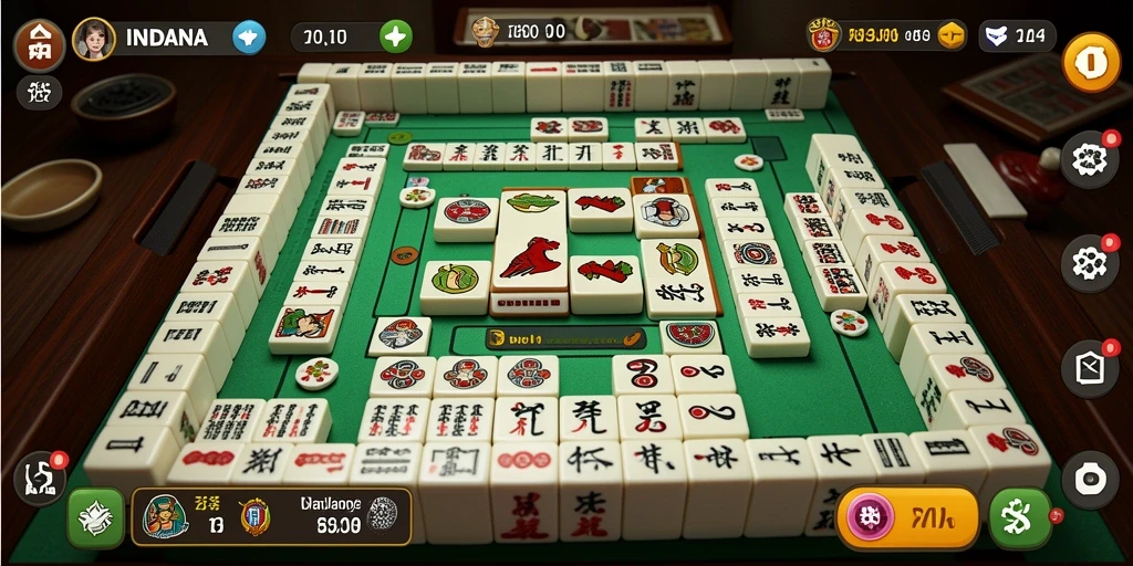 Screenshot gameplay INDAAA menampilkan keseruan Mahjong yang mendebarkan.