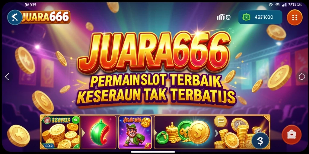 Screenshot JUARA666 menampilkan gameplay slot yang seru dan penuh warna.