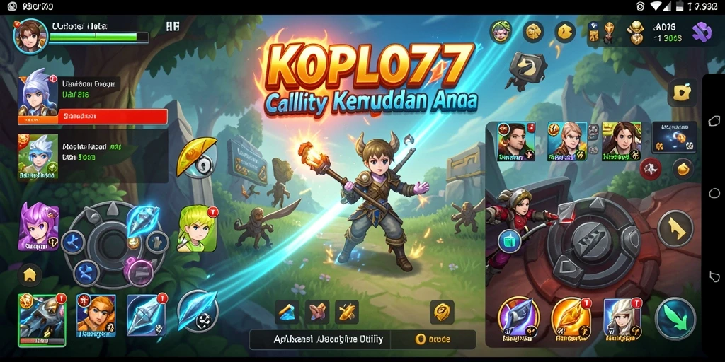 Tampilan utama KOPLO77 dengan berbagai fitur Utility.