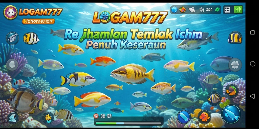 Tampilan permainan LOGAM777 yang penuh aksi tembak ikan.