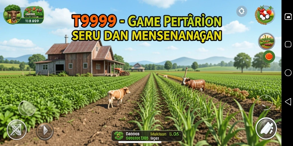 Tangkapan layar T9999 menampilkan pertanian yang indah dan penuh warna.